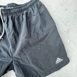 90s Vintage Adidas Logo Nylon Swim/Sport Shorts | Drawstring, Pockets, No Flaws!